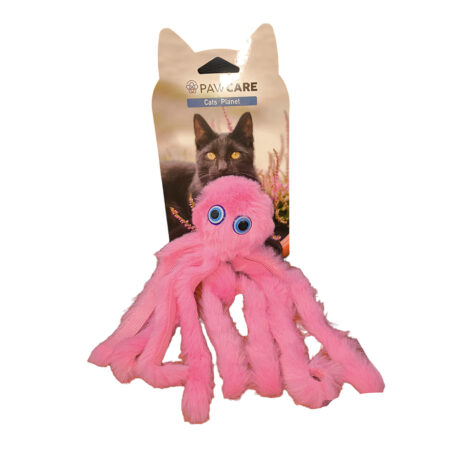 Pawcare Παιχνίδι Γάτας Λούτρινο Χταπόδι Ροζ 20cm