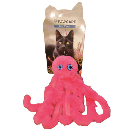 Pawcare Παιχνίδι Γάτας Λούτρινο Χταπόδι Ανοιχτό Κόκκινο 20cm