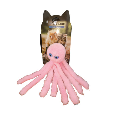 Pawcare Παιχνίδι Γάτας Λούτρινο Χταπόδι Σομόν 20cm