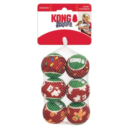 Kong Holiday Squeakair Balls Παιχνίδι Σκύλου Small 6τμχ