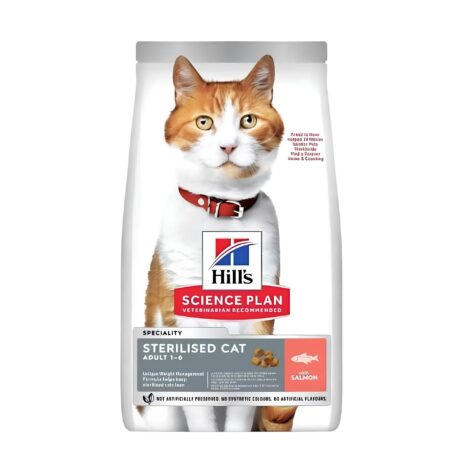 Hill’s Science Plan Adult Sterilised Cat Ξηρά Τροφή για Ενήλικες Στειρωμένες Γάτες με Ευαίσθητο Ουροποιητικό με Σολομό 3kg (2kg + 1kg Δώρο)