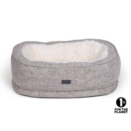 Vadigran Alys Oval Basket Beige White Καλάθι Σκύλου 64x46x20cm