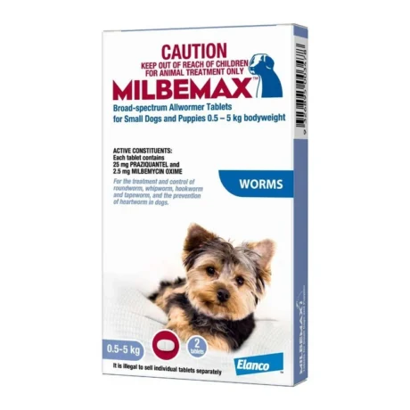 Milbemax Dog Worms Αντιπαρασιτικό για Ενδοπαράσιτα Σκύλων 2.5mg/25mg 0.5 - 5kg