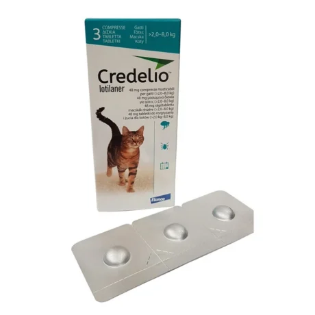 Credelio Cat Αντιπαρασιτικό για Εξωπαράσιτα Γάτας 2-8kg 48mg 1 χάπι
