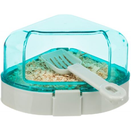 Trixie Γωνιακή Τουαλέτα με Στέγη και Φτυάρι 14x8x11cm/11cm