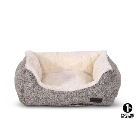 Vadigran Square Basket Alys Beige White Καλάθι Κρεβάτι Σκύλου 45x40x19cm