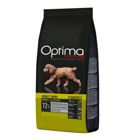 Optima Nova Adult Mini Digestive Rabbit & Potato Ξηρά Τροφή Σκύλου Χωρίς Σιτηρά με Κουνέλι & Πατάτα 8kg