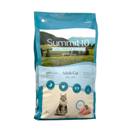 Summit10 Grain Free Adult Cat Hair Care Μονοπρωτεϊνική Ξηρά Τροφή Χωρίς Σιτηρά με Φρέσκο Κοτόπουλο και Πατάτα 3kg
