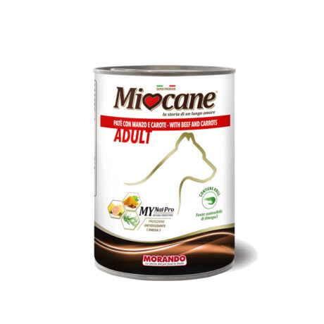 Miocane Adult Κονσέρβα Σκύλου Pate Βοδινό & Καρότο 400gr