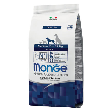 Monge Adult Medium Ξηρά Τροφή Σκύλου Κοτόπουλο 3kg (-3.00 sticker)