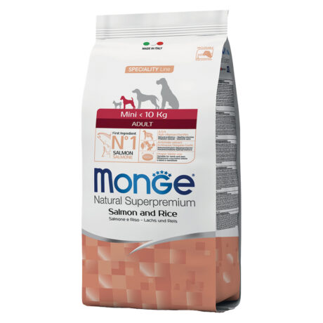 Monge Adult Mini Ξηρά Τροφή Σκύλου Σολομός και Ρύζι 2.5kg