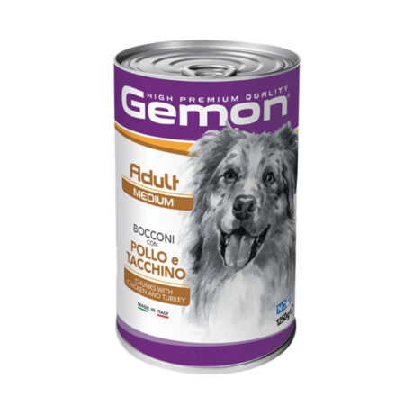 Gemon Κονσέρβα για Μεσαίους Σκύλους με Κομματάκια Κοτόπουλου και Γαλοπούλας 1250gr