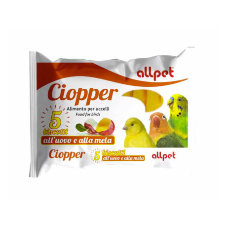 All Pet Ciopper Μπισκότα Σνακ για Πτηνά με Αυγό & Μήλα 5τμχ 35gr
