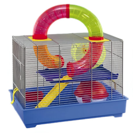 Domus Molinari Criceto Jerry Lux Cromo Κλουβί για Τρωκτικά 44x26x33cm