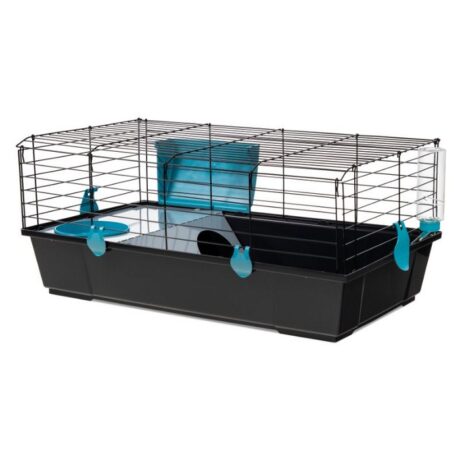 Voltrega Κλουβί Κουνελιών Μαύρο 46x80x35cm