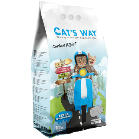 Cat's Way Άμμος Υγιεινής Γάτας Ενεργού Άνθρακα 10lt
