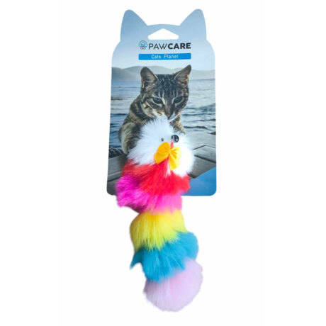 Pawcare Παιχνίδι Γάτας Πολύχρωμο Ποντίκι με Μεγάλη Ουρά