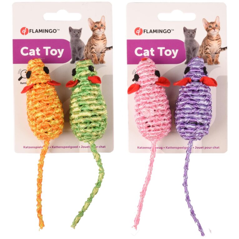 Flamingo Παιχνίδι Γάτας Ποντίκια 2τμχ-1