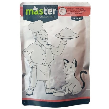 Taf Pets Master Υγρή Τροφή Γάτας Σως Μοσχάρι 80gr