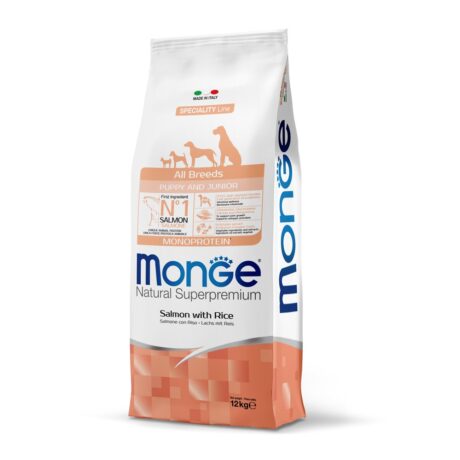 Monge Puppy All Breeds Ξηρά Τροφή Σκύλου Σολομός και Ρύζι 2.5kg (-3€)