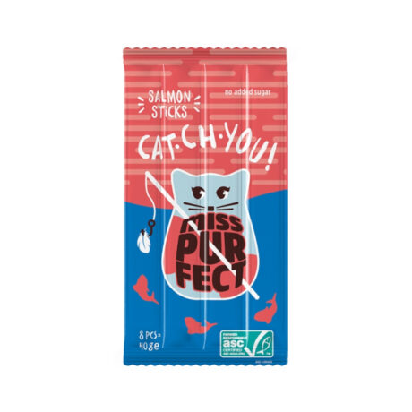 Miss Purfect Λιχουδιά Γάτας Στικ Σολομού 8x5gr