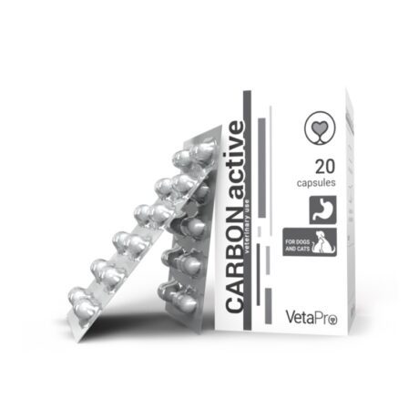 VetaPro Carbon Active Συμπλήρωμα Διατροφής 250mg 20 Κάψουλες (-20%)