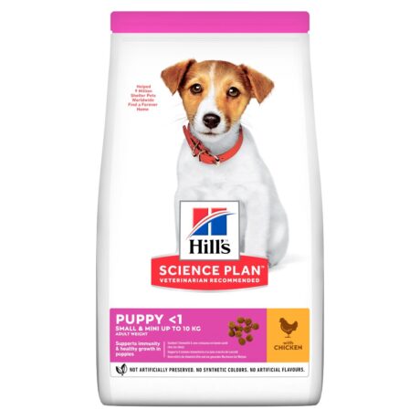 Hill's Science Plan Puppy Small & Mini Ξηρά Τροφή Κουταβιού Κοτόπουλο 1.5kg (1.2 kg + 300gr Δώρο)
