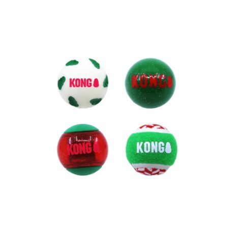 Kong Holiday Occasions Balls Παιχνίδι Σκύλου Medium 4τμχ