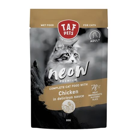 Taf Pets Neow Υγρή Τροφή για Ενήλικες Γάτες σε Φακελάκι με Κοτόπουλο 80gr