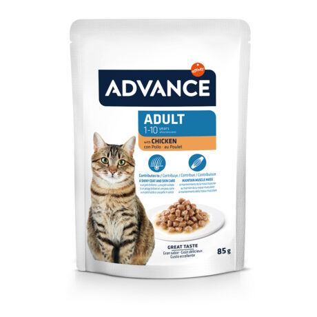 Advance Cat Wet Adult Chicken Υγρή Τροφή Γάτας με Κοτόπουλο 85gr