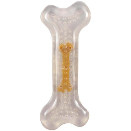 Flamingo Οδοντικό Παιχνίδι Σκύλου σε Σχέδιο Κόκαλο με Γεύση Σοκολάτα 8cm