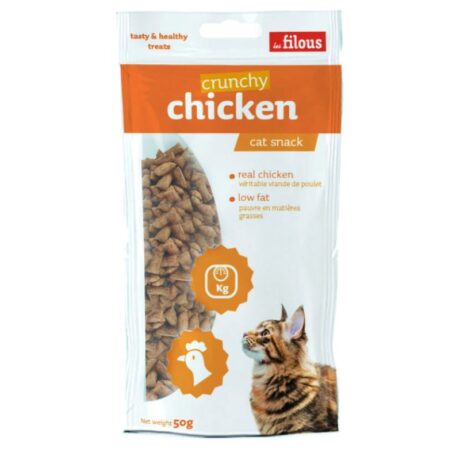 Les Filous Λιχουδιά Γάτας Από Τραγανό Σνακ Κοτόπουλου 50gr