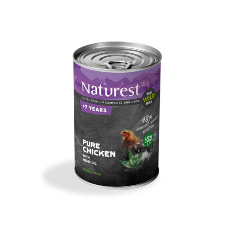 Naturest Chicken with Hemp Oil +7 Years Grain Free Κονσέρβα για Ηλικιωμένους Σκύλους 400gr