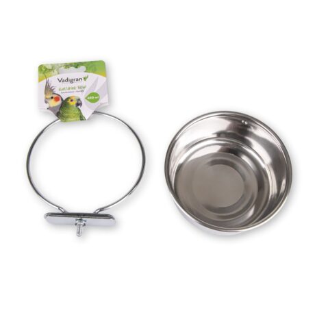 Vadigran Feeding Bowl Stainless Steel Ταΐστρα Πτηνών από Ανοξείδωτο Ατσάλι με Παξιμάδι 12cm 0.60lt