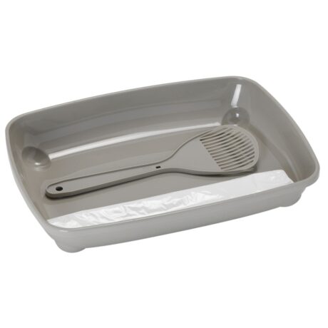 Vadigran Cat Litter Tray Billy Kit Open Grey Τουαλέτα Γάτας με Φτυαράκι 36.7x27x6cm