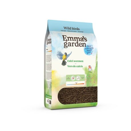 Emma’s Garden Calciworms Mealworms Ενισχυμένη Τροφή Σκουλικιών για Πτηνά 900gr
