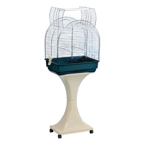 Domus Molinari Monica Zincata Κλουβί Παπαγάλου με Τροχηλάτη Κολώνα 51x35x59cm