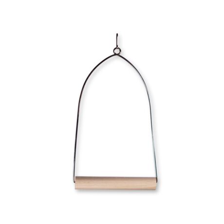 Vadigran Toy Bird Wood Perch Swing Perch Παιχνίδι Πτηνών Ξύλινη Κούνια Large 15×27cm