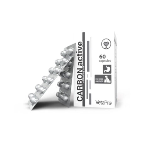 VetaPro Carbon Active Συμπλήρωμα Διατροφής 500mg 60 Κάψουλες