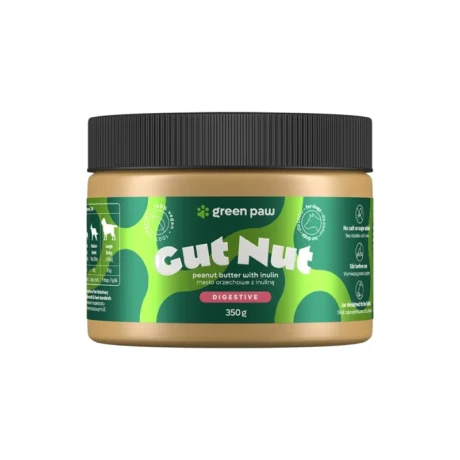 Green Paw Cut Nut Φυστικοβούτυρο για την Υποστήριξη της Πέψης με Ινουλίνη 350ml