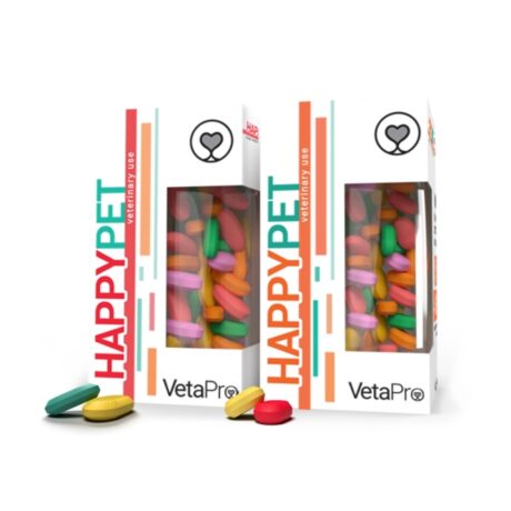VetaPro Happy Pet Adult Συμπλήρωμα Διατροφής 60 Ταμπλέτες