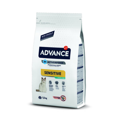 Advance Cat Adult Sensitive Sterilized Salmon Ξηρά Τροφή Γάτας με Σολομό 1.5kg
