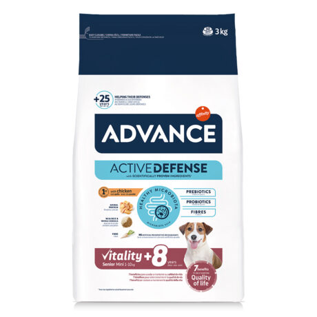 Advance Dog Senior Mini Ξηρά Τροφή Σκύλου με Κοτόπουλο 3kg