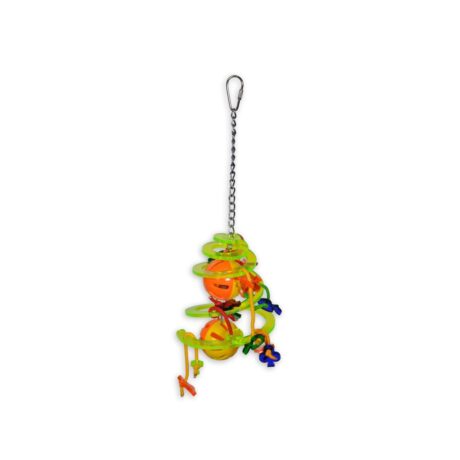 Vadigran Toy Bird Plexi Spiral Πολύχρωμο Παιχνίδι Πτηνών Σπιράλ 32cm
