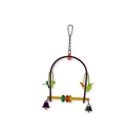 Vadigran Bird Toy Plexi Swing Multi-Color Παιχνίδι Πτηνών Πολύχρωμο 26cm