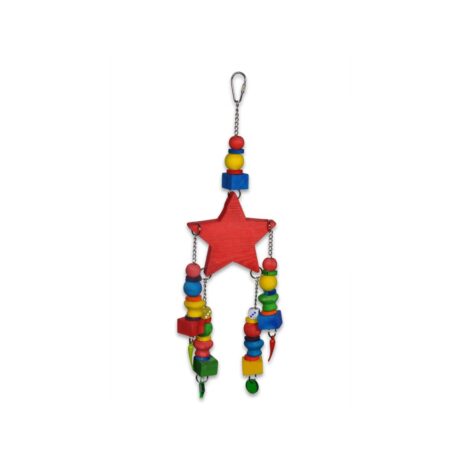 Vadigran Toy Bird Red Star Πολύχρωμο Παιχνίδι Πτηνών Κόκκινο Αστέρι 40cm
