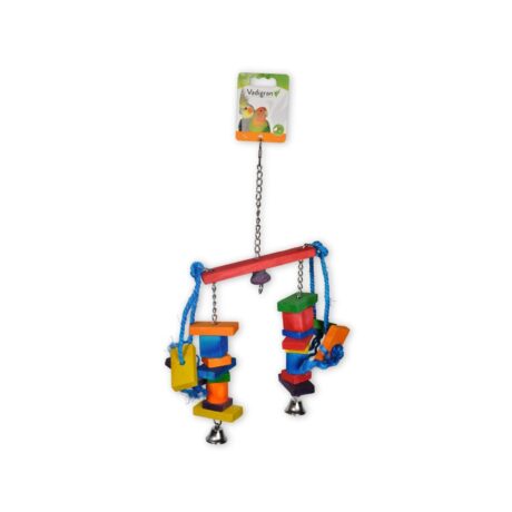 Vadigran Toy Bird Double Cubes Multi-Color Παιχνίδι Πτηνών Διπλών Κύβων Πολύχρωμο 40cm