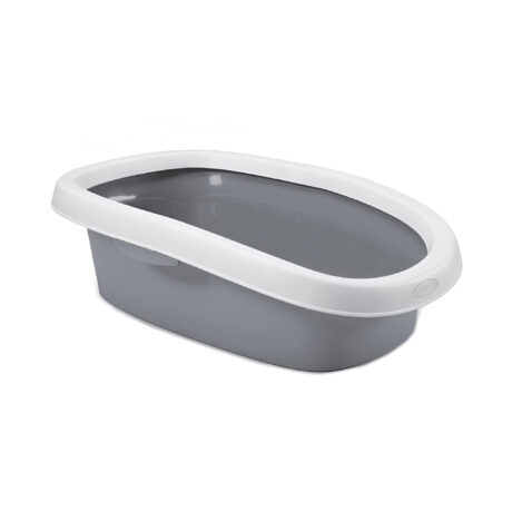 Stefanplast Sprint 10 Τουαλέτα & Λεκάνη Γάτας Γκρι/Λευκό 43x31x14cm