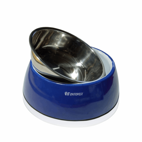 Pet Interest Μπολ Deluxe Διπλής Χρήσης Μπλε 350/450ml