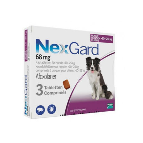 Nexgard Αντιπαρασιτικό Χάπι για Εξωπαράσιτα Σκύλων 10-25kg 68mg 3 Κάψουλες